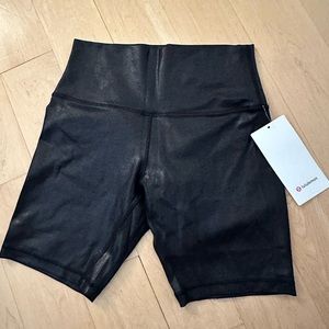 Lululemon Align HR Short 8” Shine Size 8 Radiate Foil Print Black